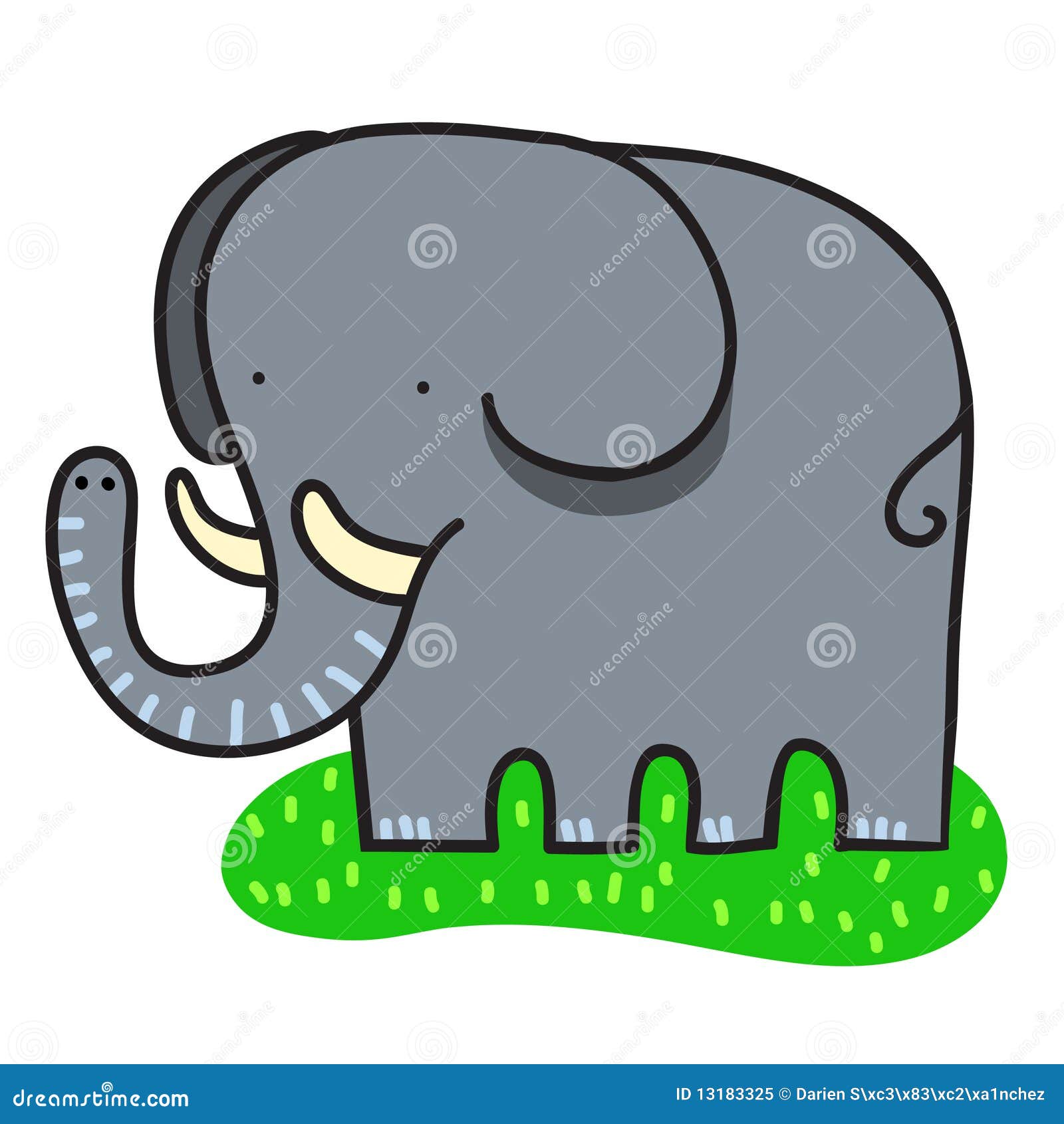Sweet simple elephant stock vector. Illustration of gray - 13183325