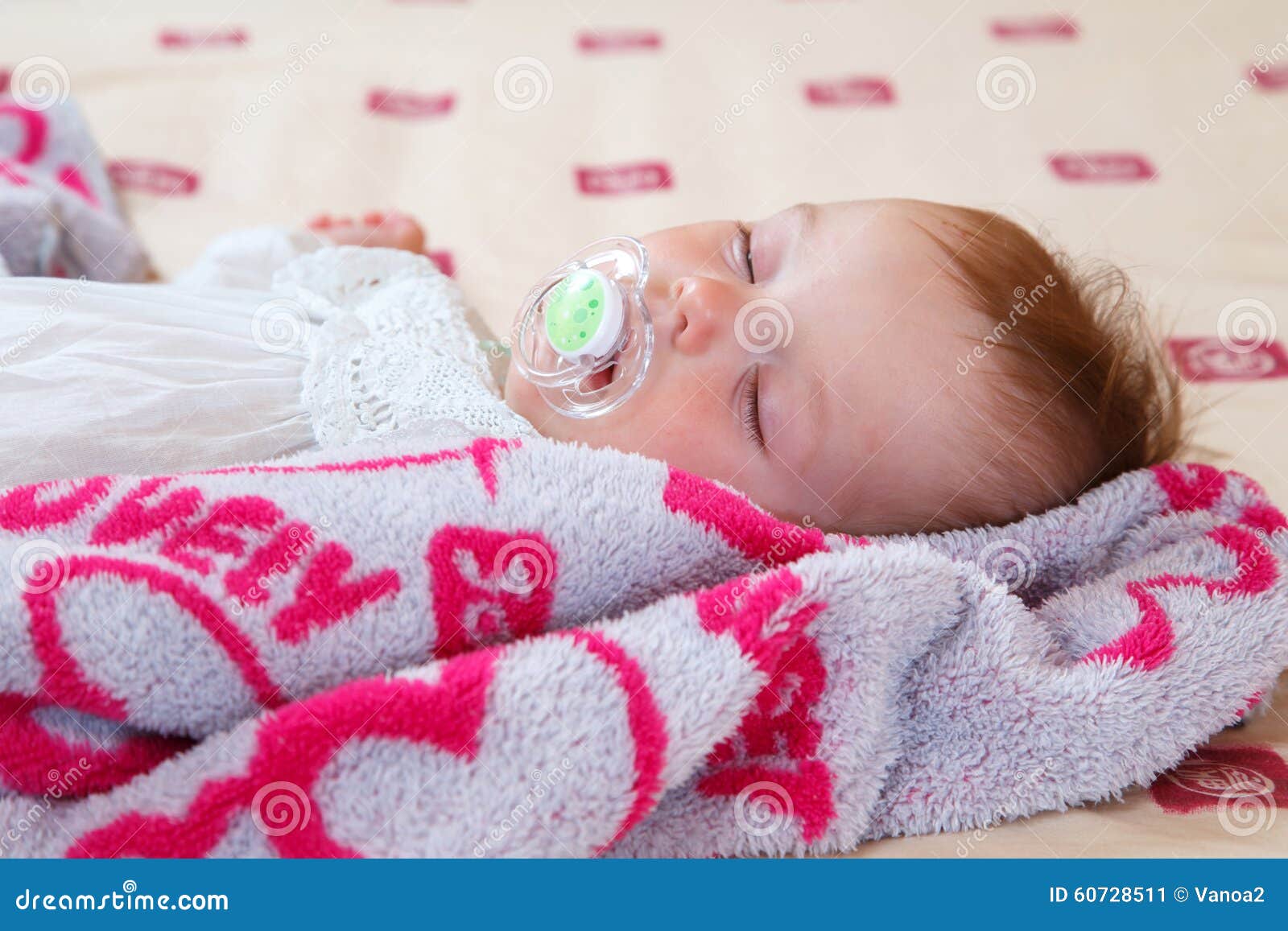 Sweet Sleeping Baby with Soother Stock Image Image of sleepyhead