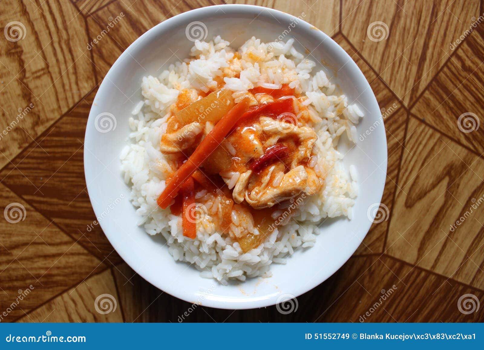 Sweet and Sour Meatvegetable Sauce with Rice Stock Image Image of