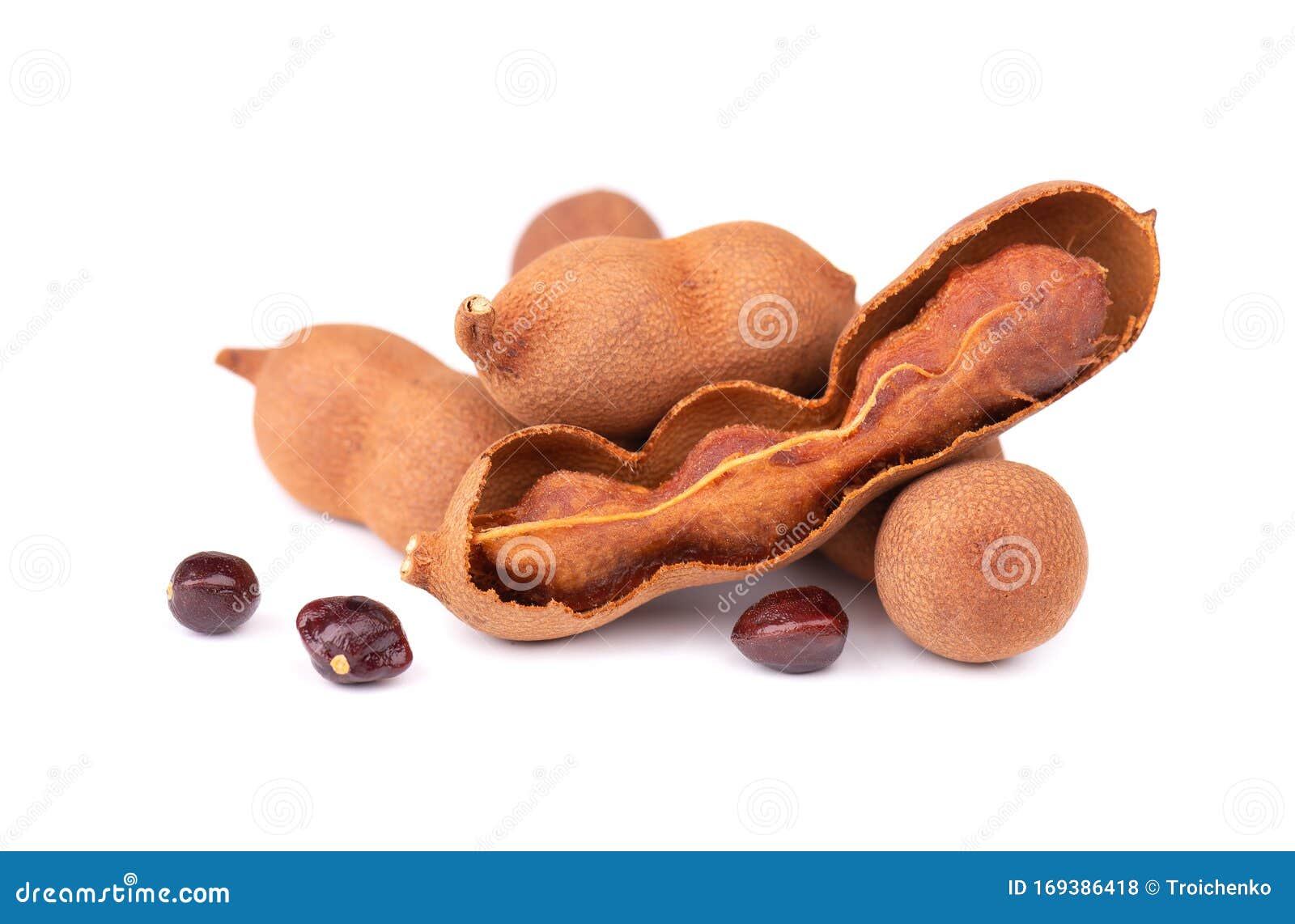 Sweet Tamarind Isolated On White Background Fresh Tamarind Fruit And Seeds Stock Photo Image Of Dieting Gourmet