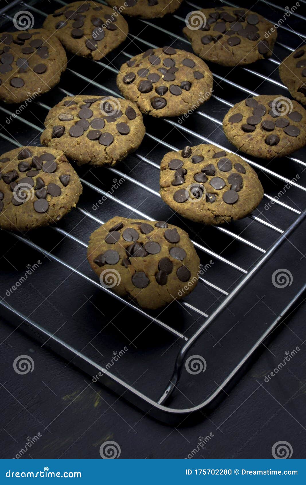 sweet and tasty vegan cookies, made of chickpeas, peanut butter, dates and vegan chocolate