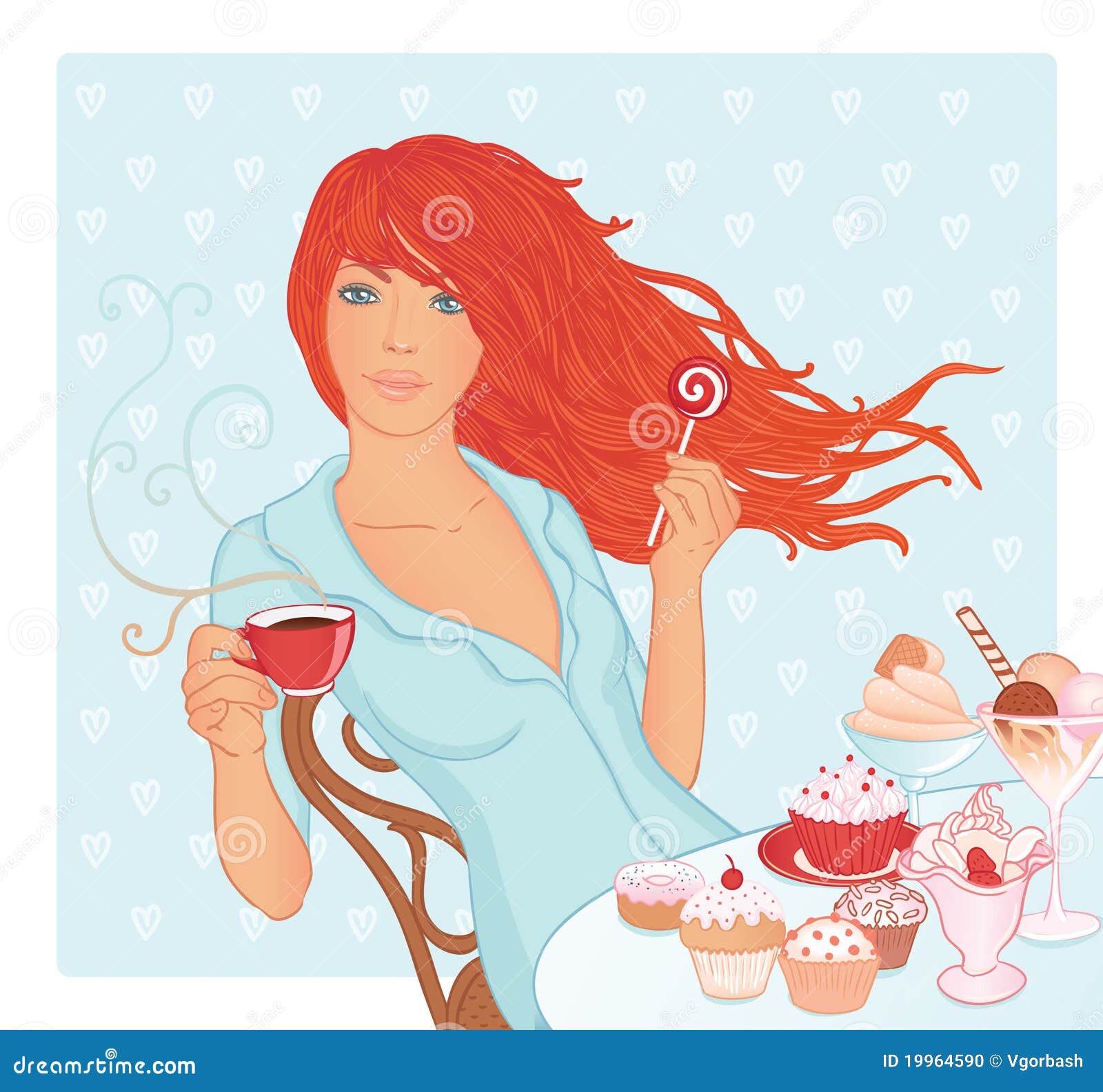 Sweet tooth stock vector. Illustration of candy, female ...