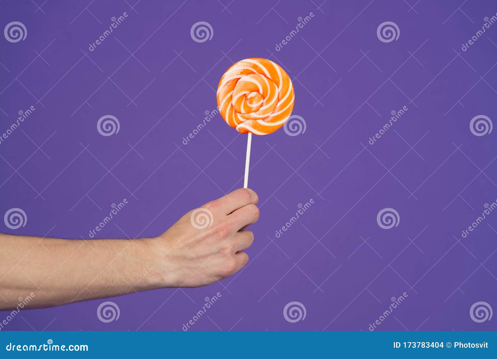 Sweet Trap. Lollipop Close Up. Hand Hold Lollipop. Sweet Gift. Gift for ...