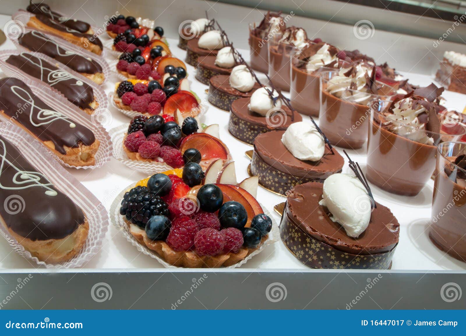 Sweet treats at a bakery stock image. Image of brown 16447017