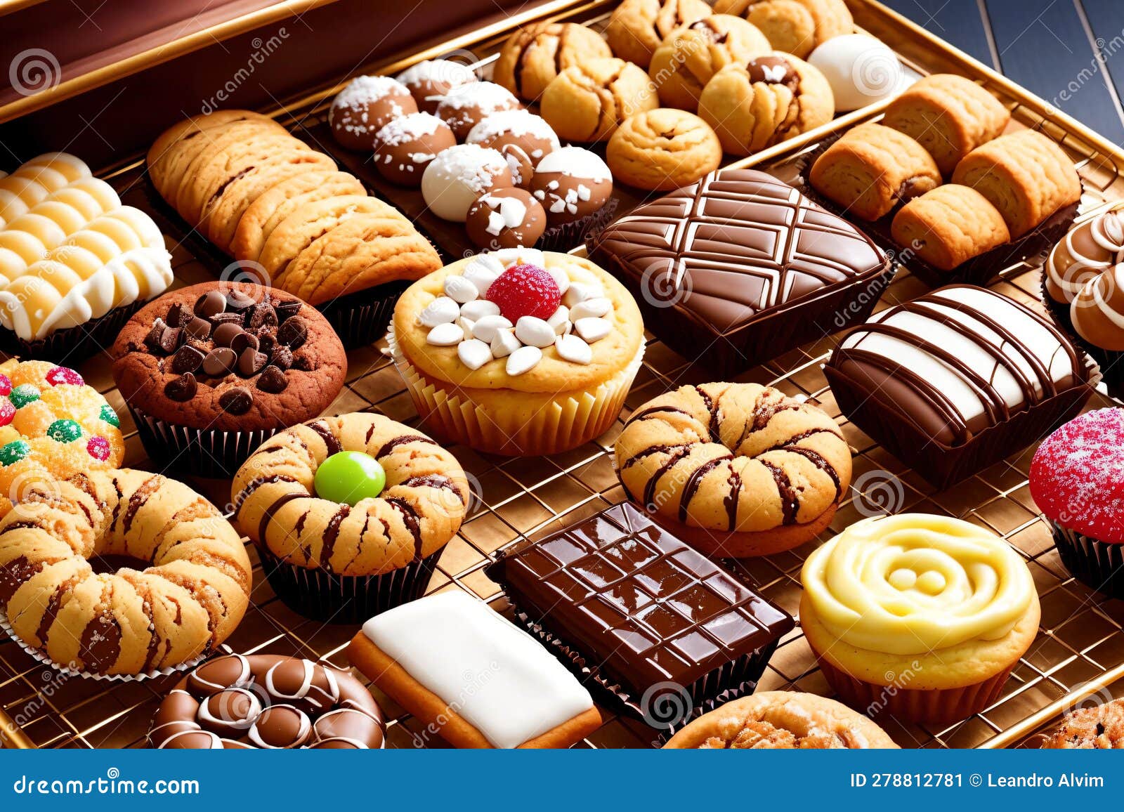 Sweet Treats Galore.AI Generated Stock Illustration Illustration of