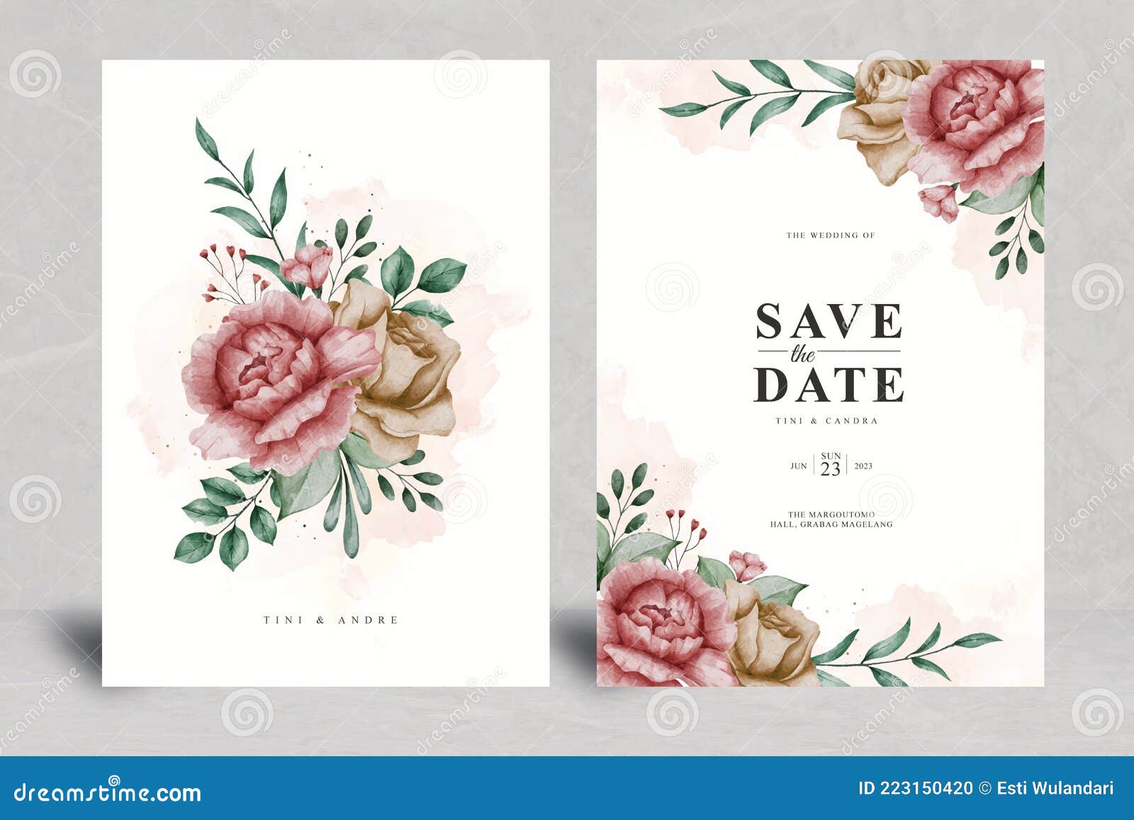 Floral Pink Floral 5 x 7 Invitation Set