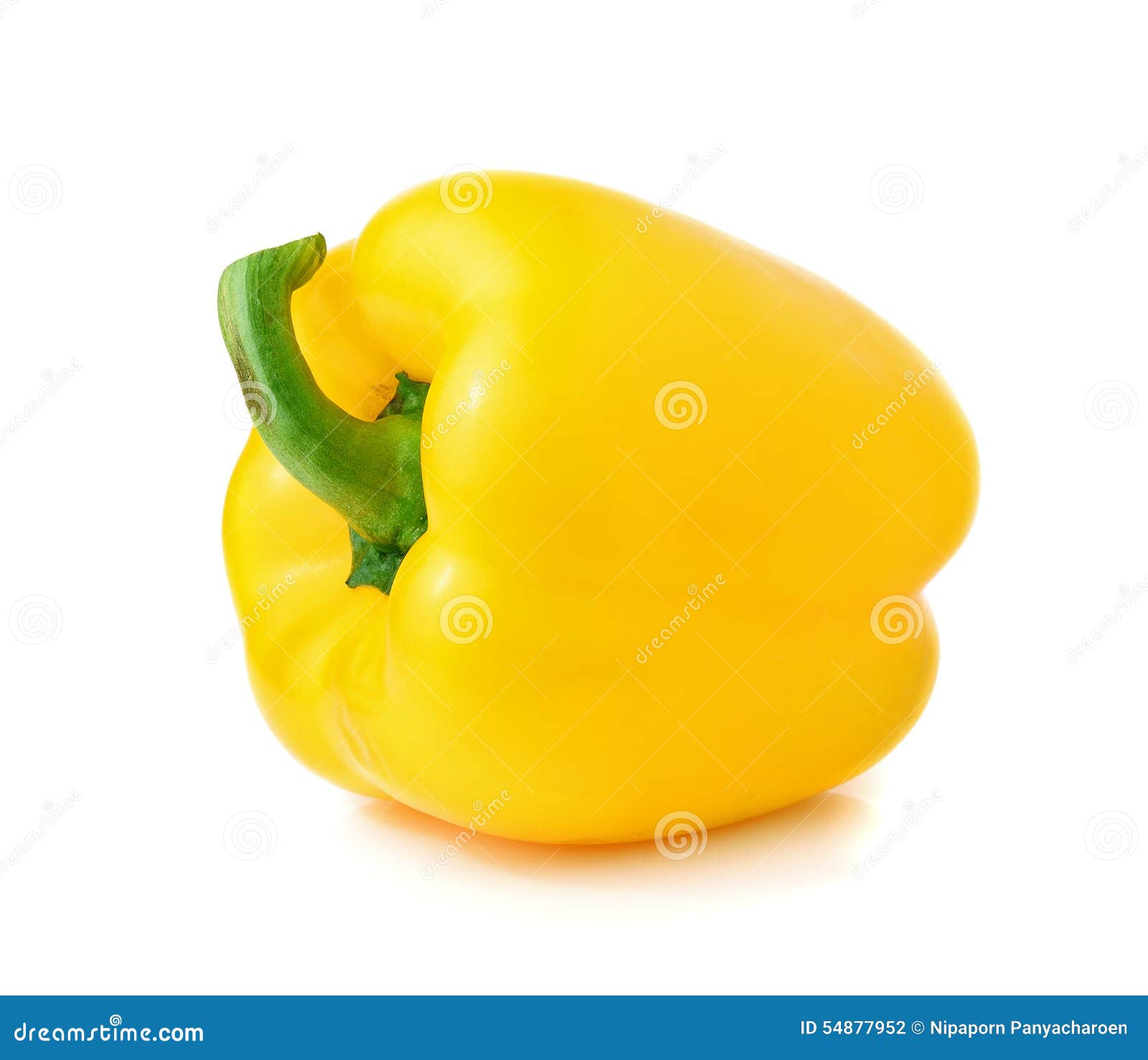 Sweet yellow pepper on white background
