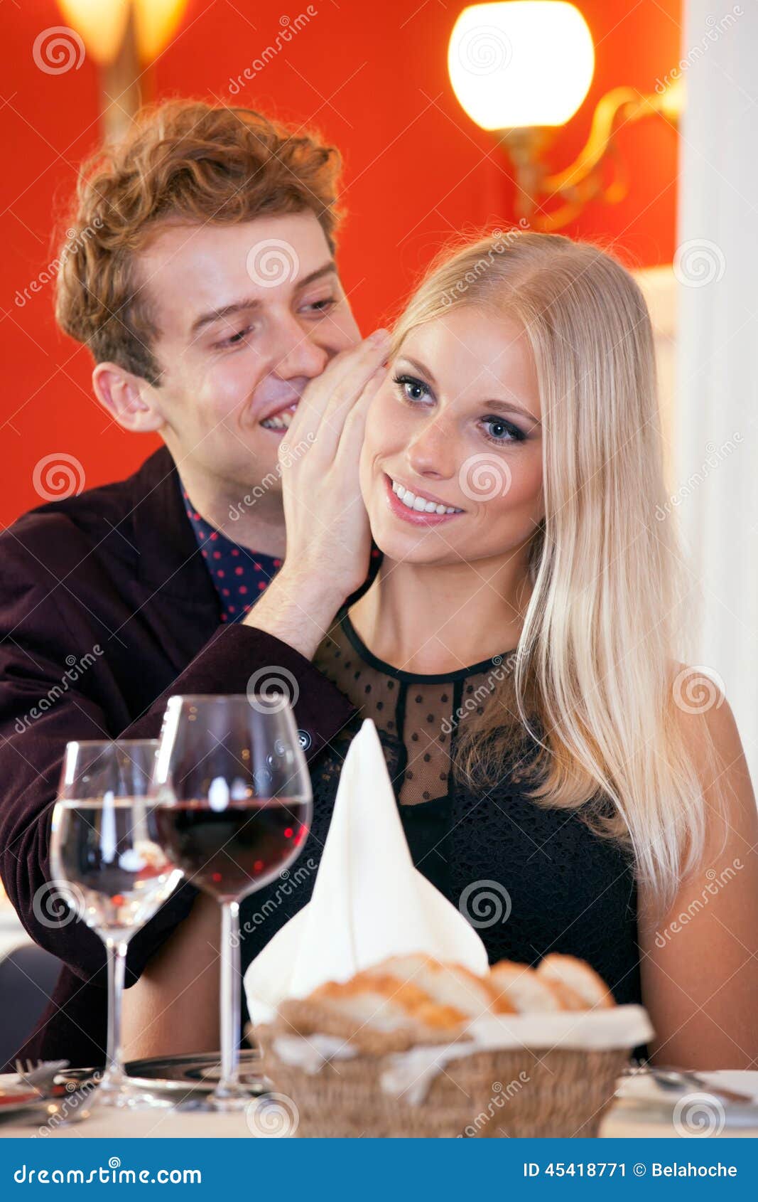 Sweet Young Couple Having Date Stock Image Image Of Couple Tenderness 45418771 