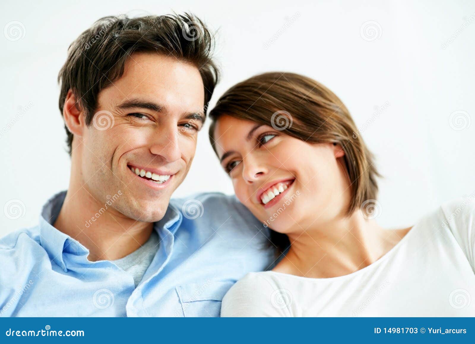 Sweet Young Couple Smiling Together Stock Image - Image of background ...