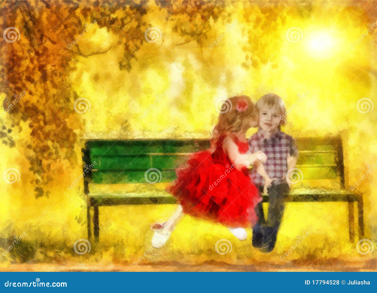 The sweetest kiss stock illustration. Illustration of adorable 17794528