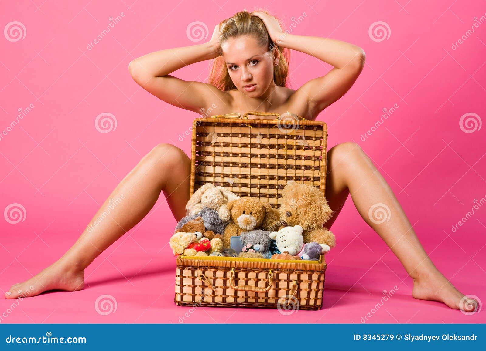 sweetness blond with box of teddies