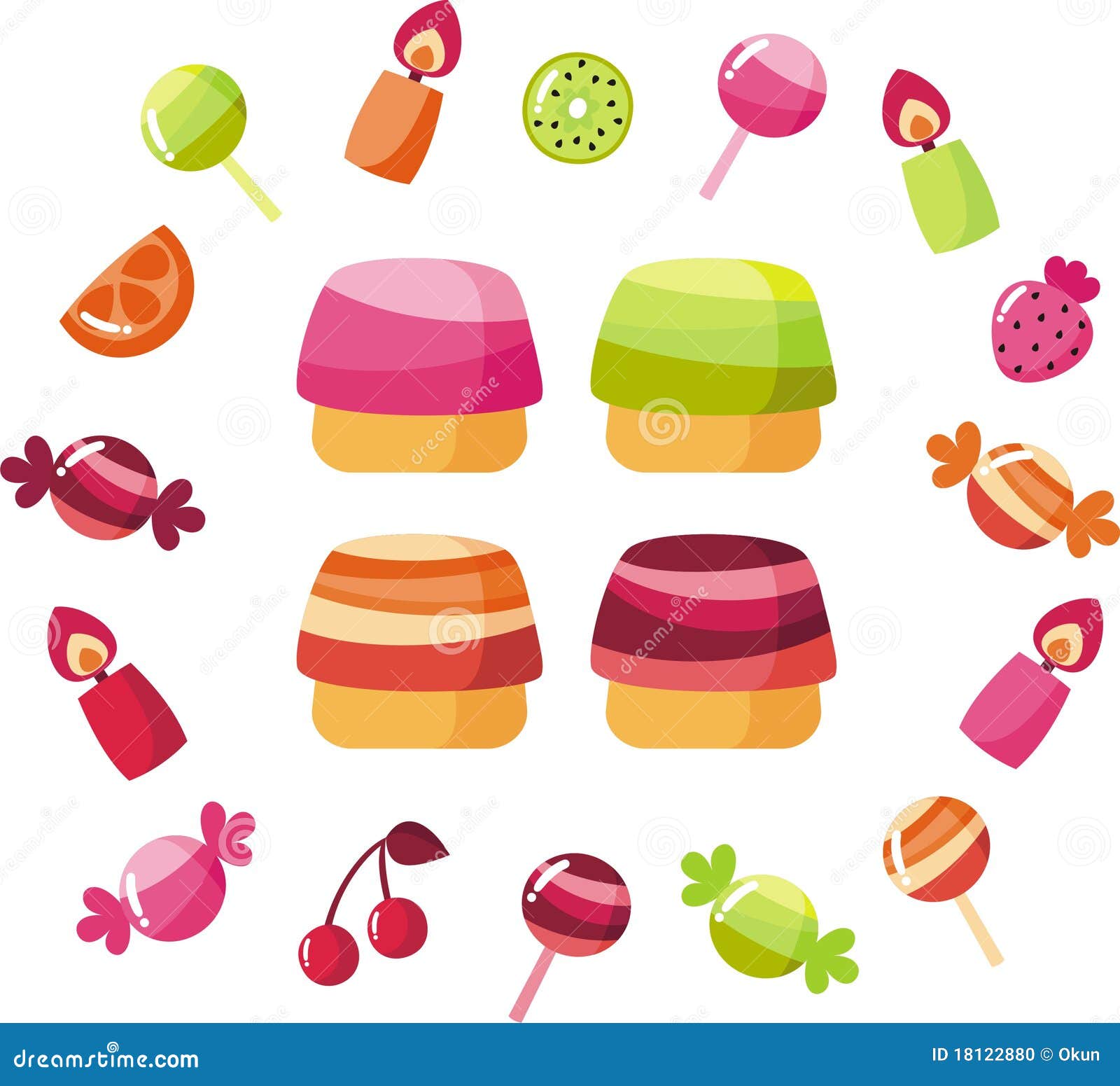Sweets stock vector. Illustration of childhood, lollipop - 18122880