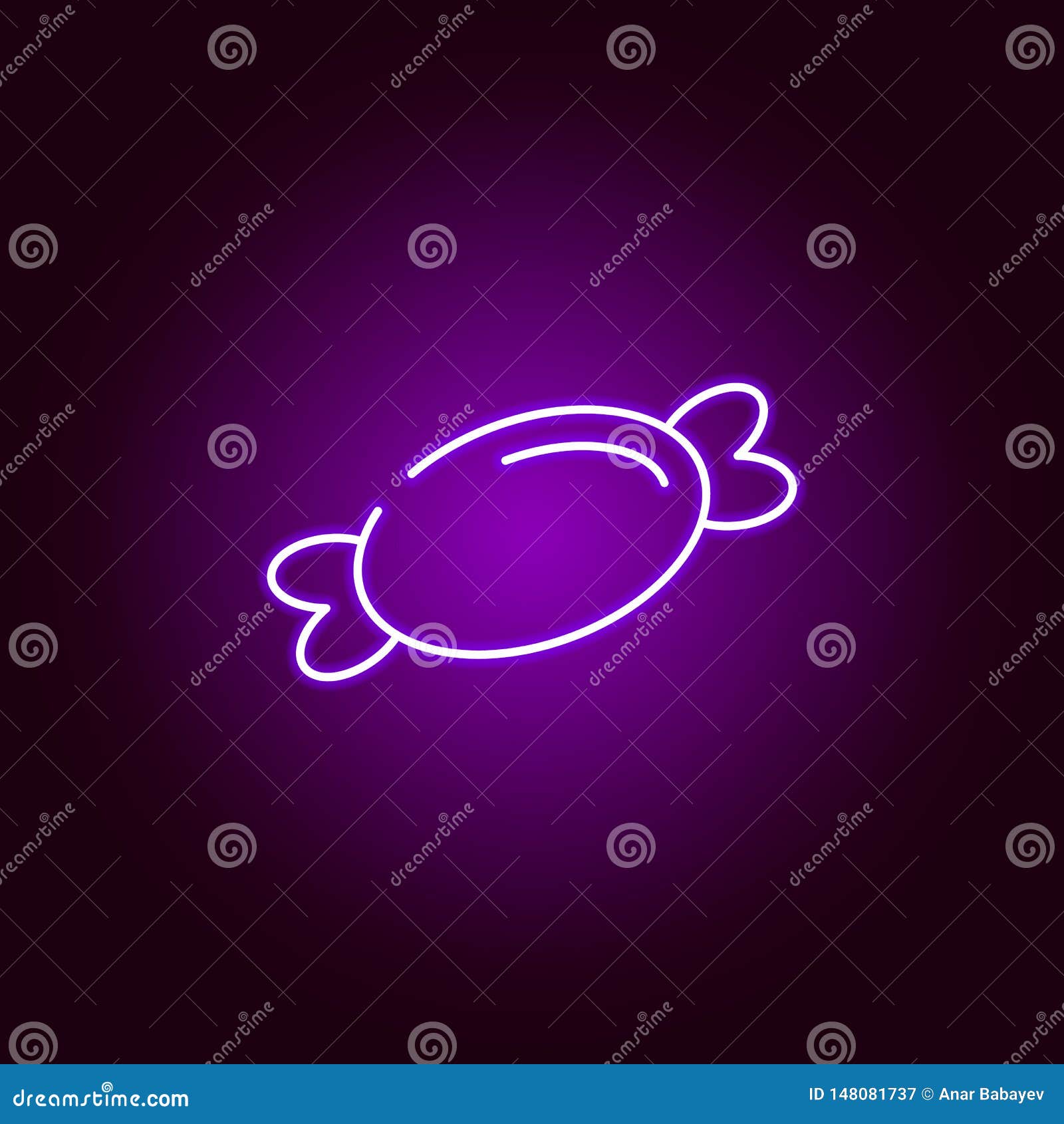 sweets icon in neon style.  of halloween . signs and s collection icon for websites, web 
