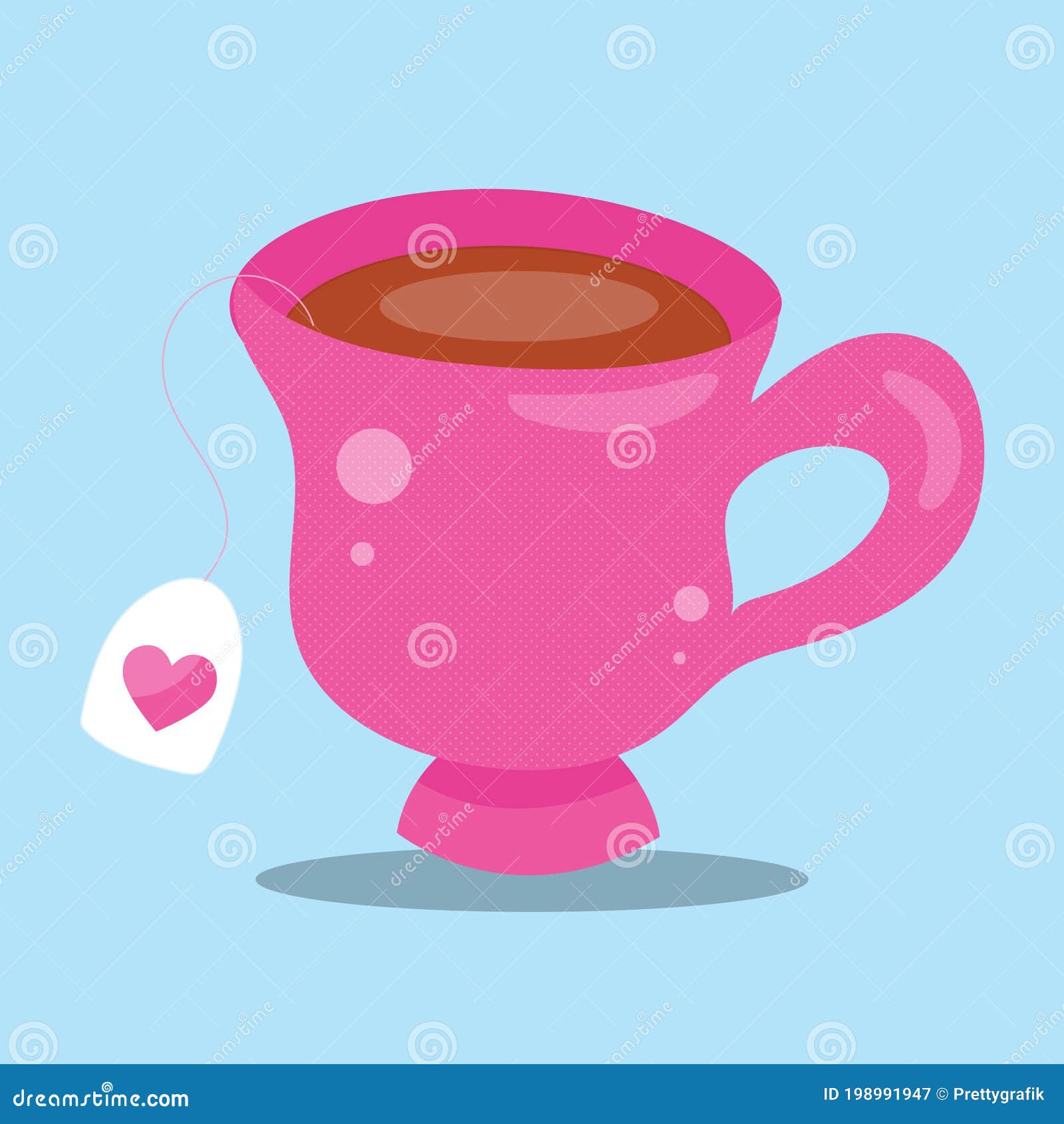 Sweets pink tea 08 stock vector. Illustration of vector 198991947