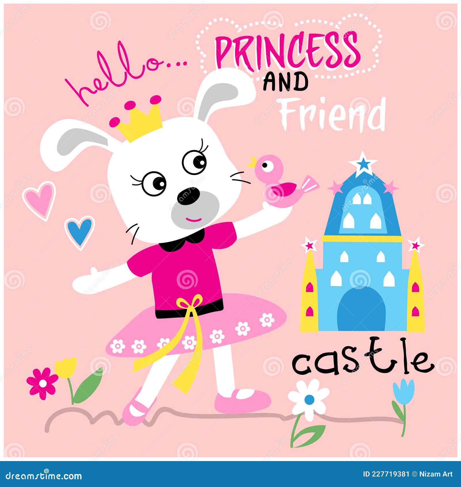 Sweety Rabbit the Princess Funny Animal Cartoon Stock Vector - Illustration  of garden, girl: 227719381