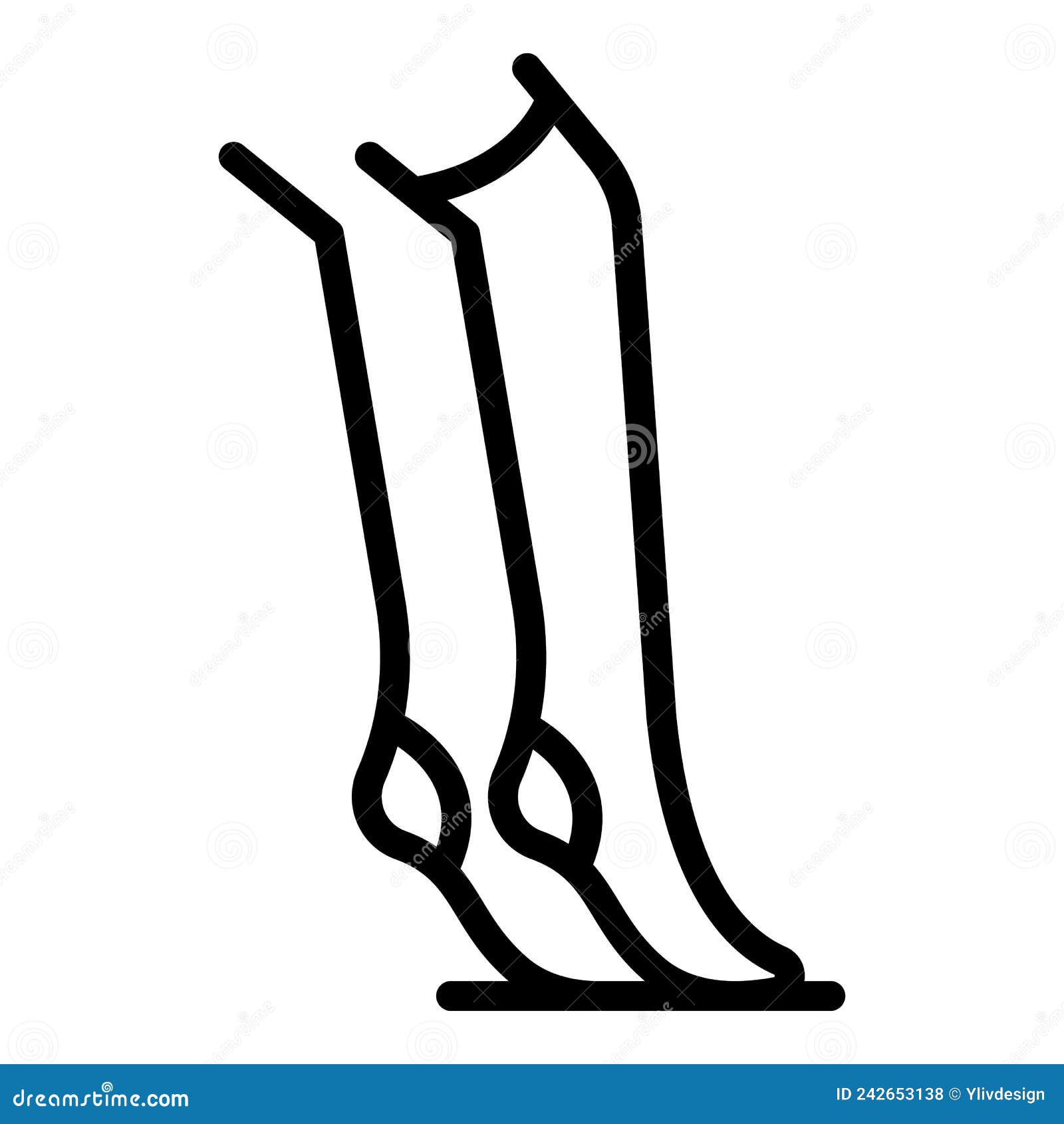 Swelling Stockings Icon Outline Vector. Compression Leg Stock Vector ...