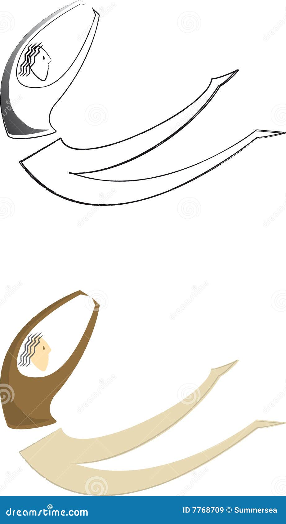 Swept Away Man Vector Ilustration Stock Vector Illustration of