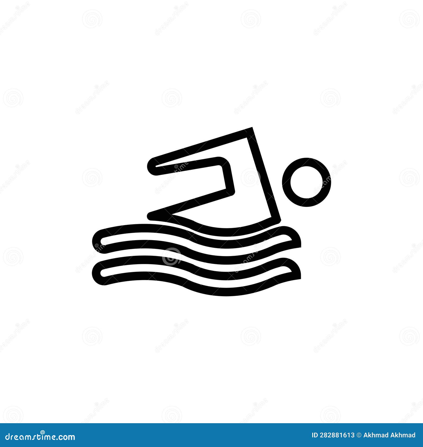 Swim icon stock vector. Illustration of concept, pictogram 282881613