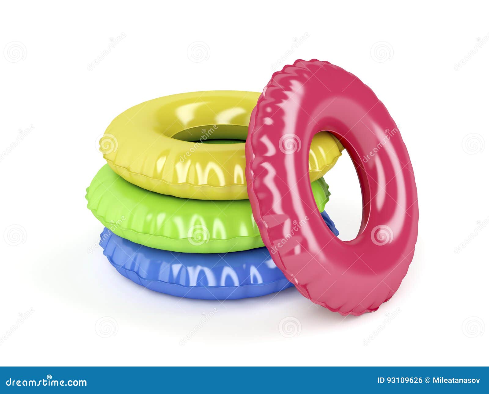 Swim Rings with Different Colors Stock Illustration Illustration of