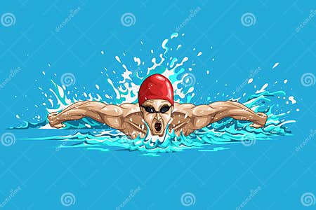 Swimmer stock vector. Illustration of enjoyment, lifestyle - 25952644