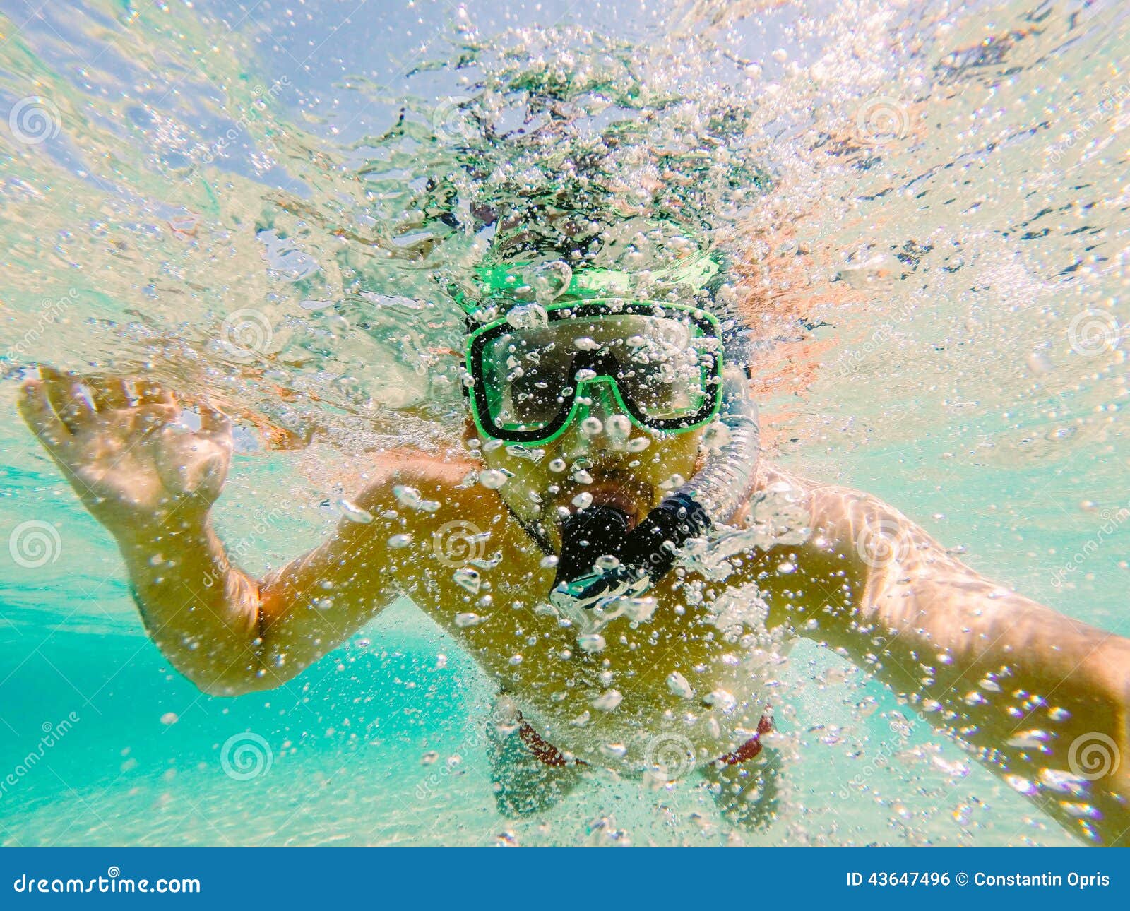 Swimmer Blowing Air Bubbles Editorial Photo Image of snapshot, getaway 43647496