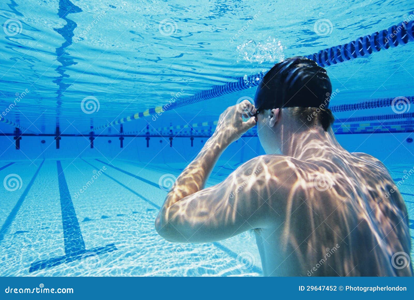 Swimmer Holding Breathe Underwater Stock Photo Image of endurance