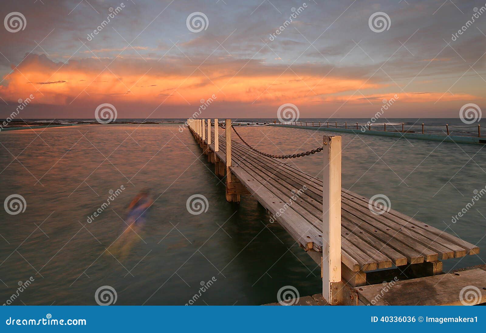 Swimmer at sunrise. Nothing beats early morning exercise at sunrise