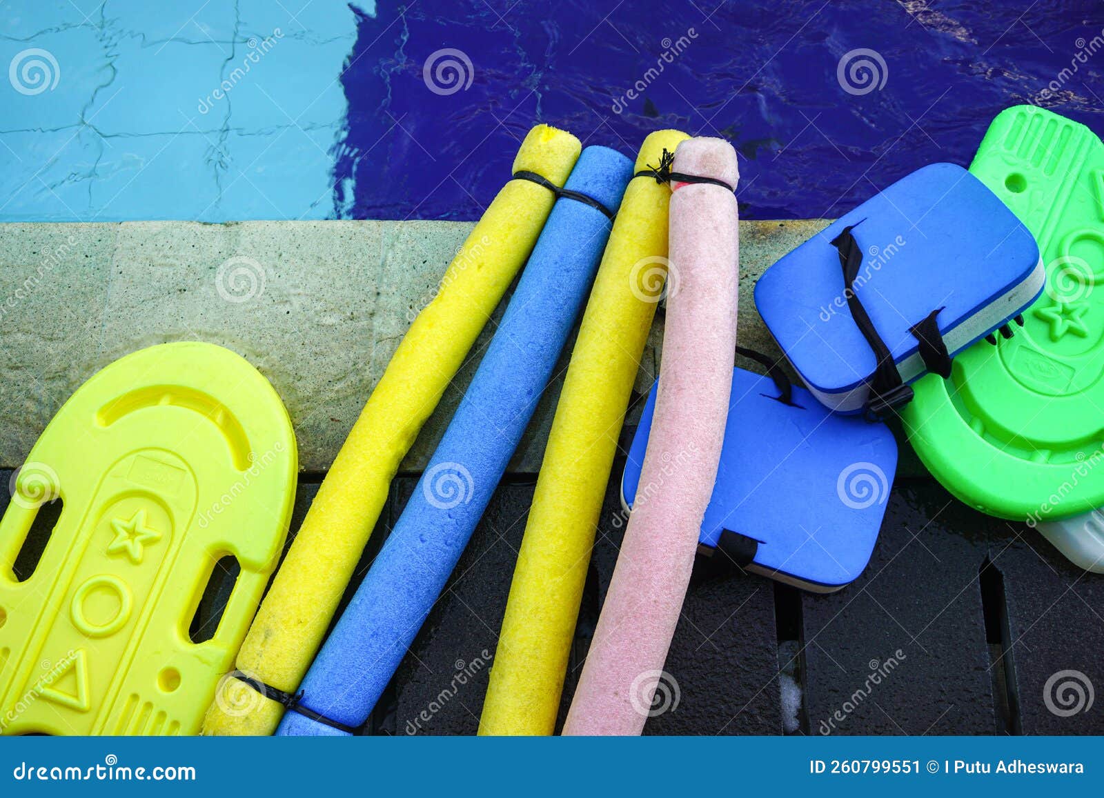 Swimming Aids for Children Learning To Swim Stock Image Image of