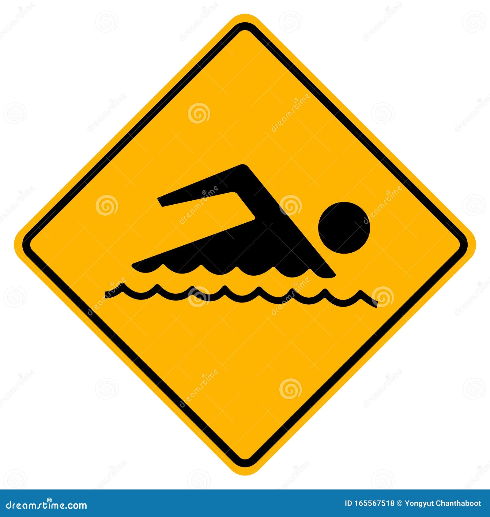 Swimming Area Allowed Symbol Sign,Vector Illustration, Isolate on White Background Label. EPS10