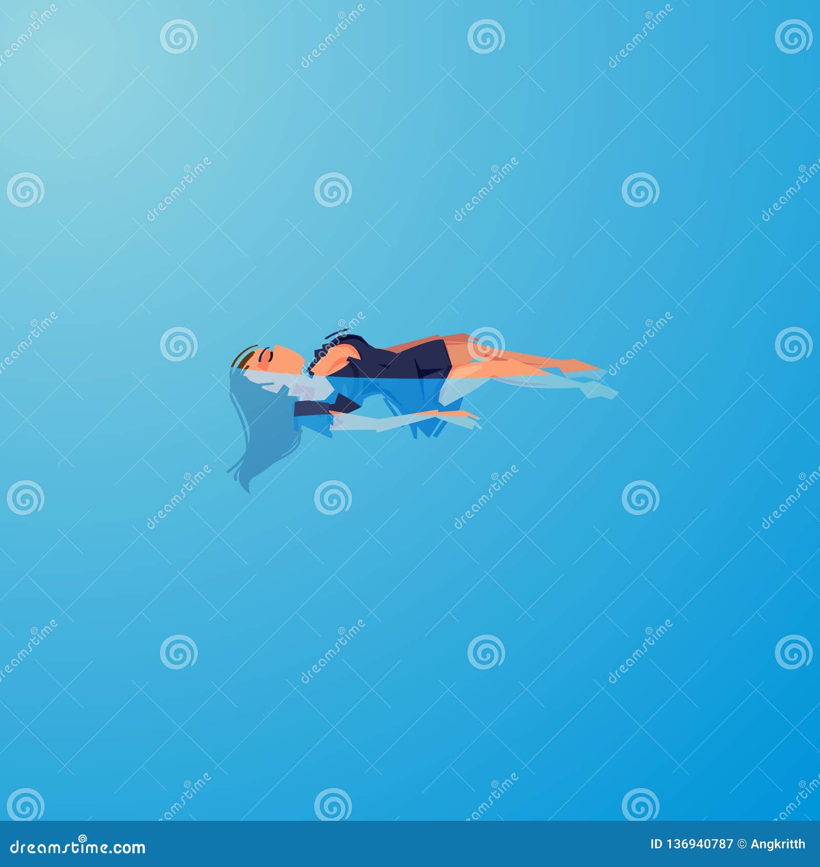 Download Swimming Backstroke Cartoon Icon | CartoonDealer.com #77595793