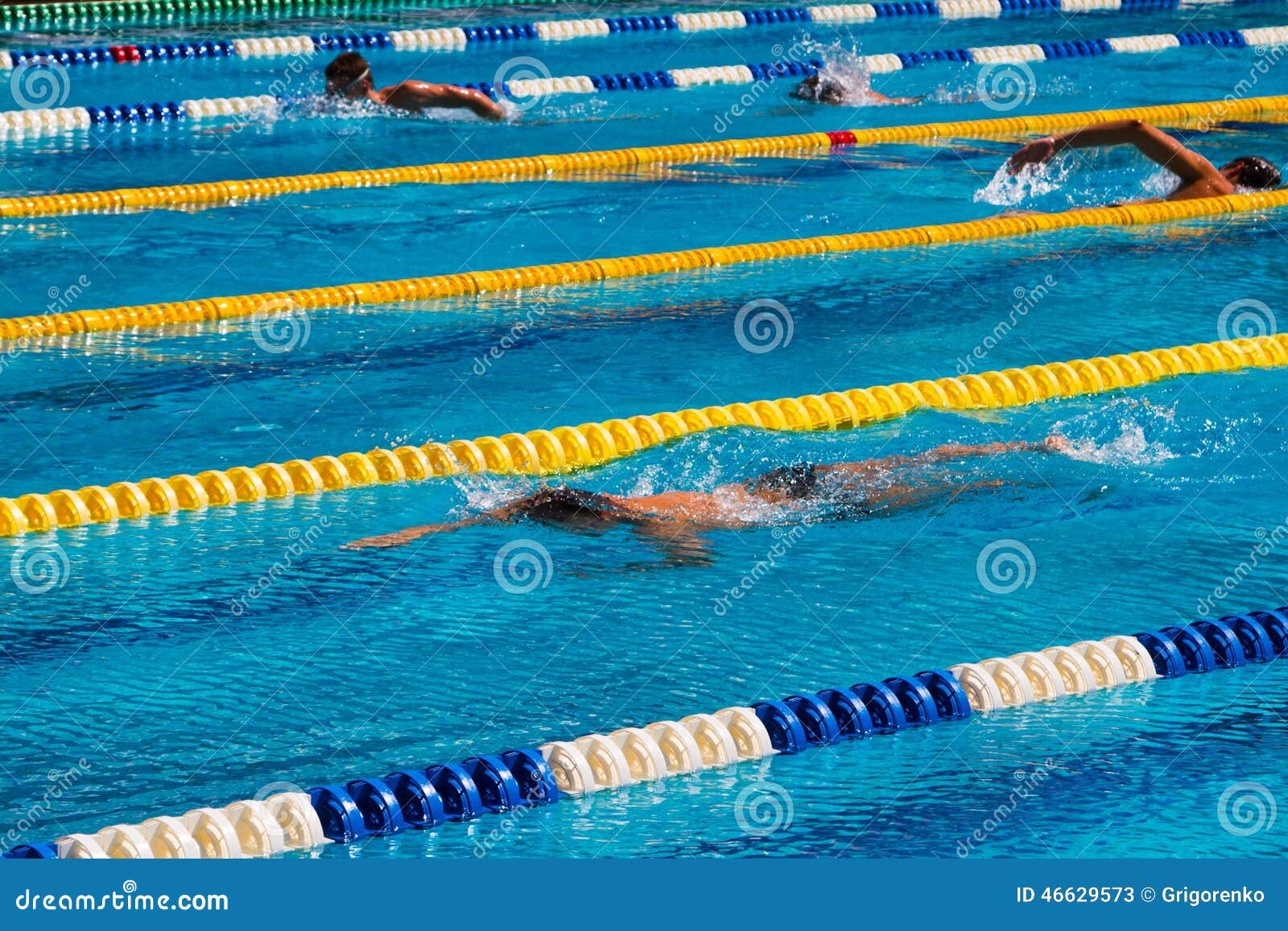 Swimming competition stock image. Image of water, pursuit 46629573