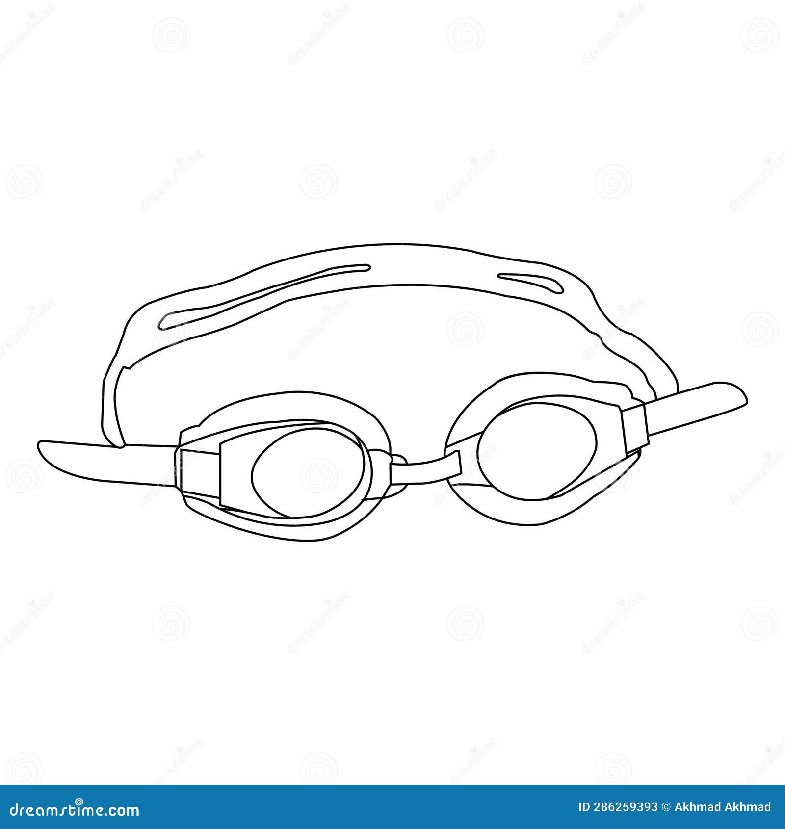 Swimming goggles icon stock vector. Illustration of underwater 286259393