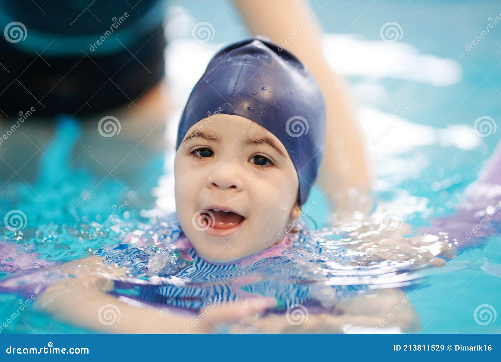 Swimming Lessons for Child in Pool Stock Image Image of little, smile 213811529