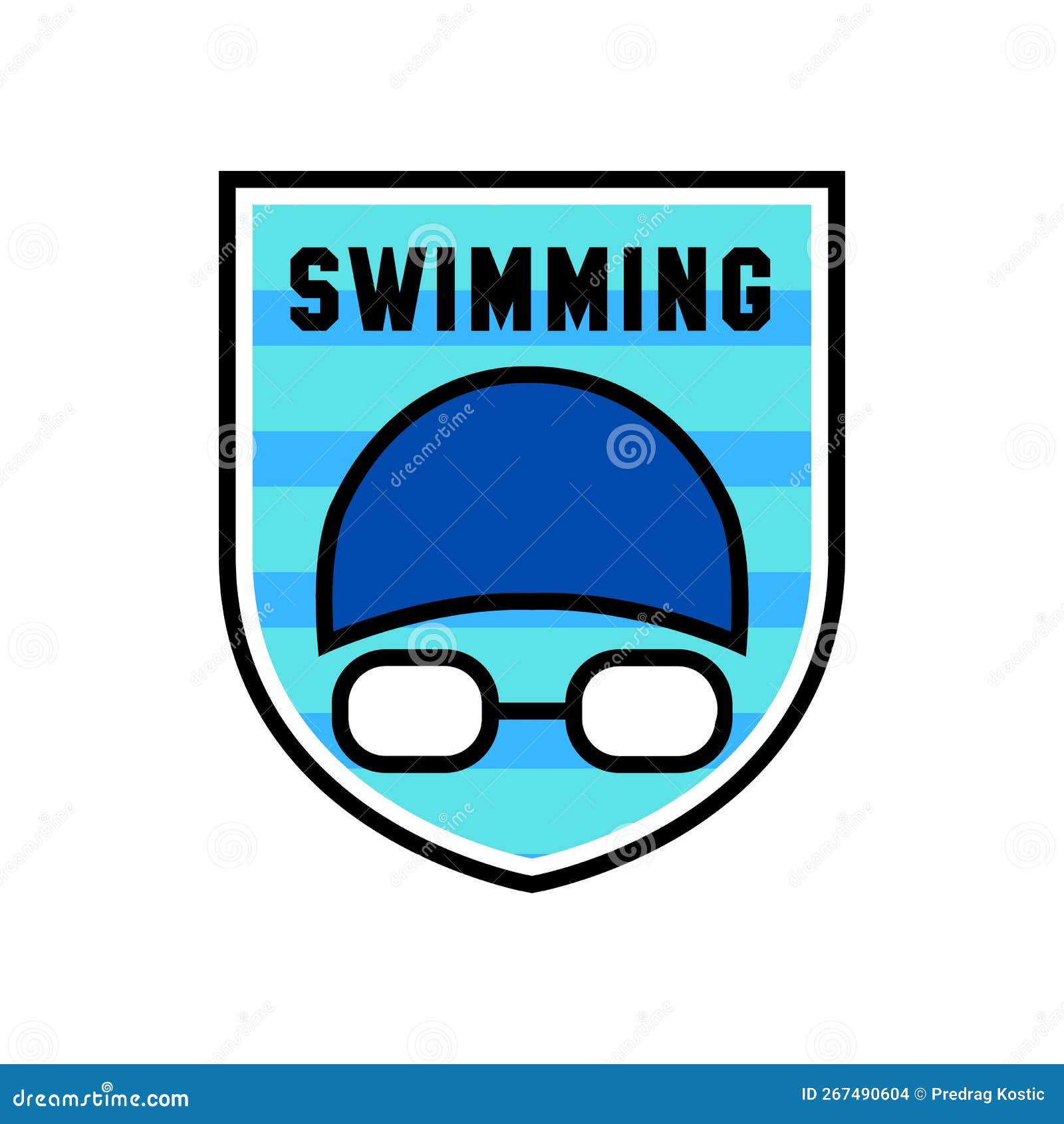 Swimming logo stock illustration. Illustration of number 267490604