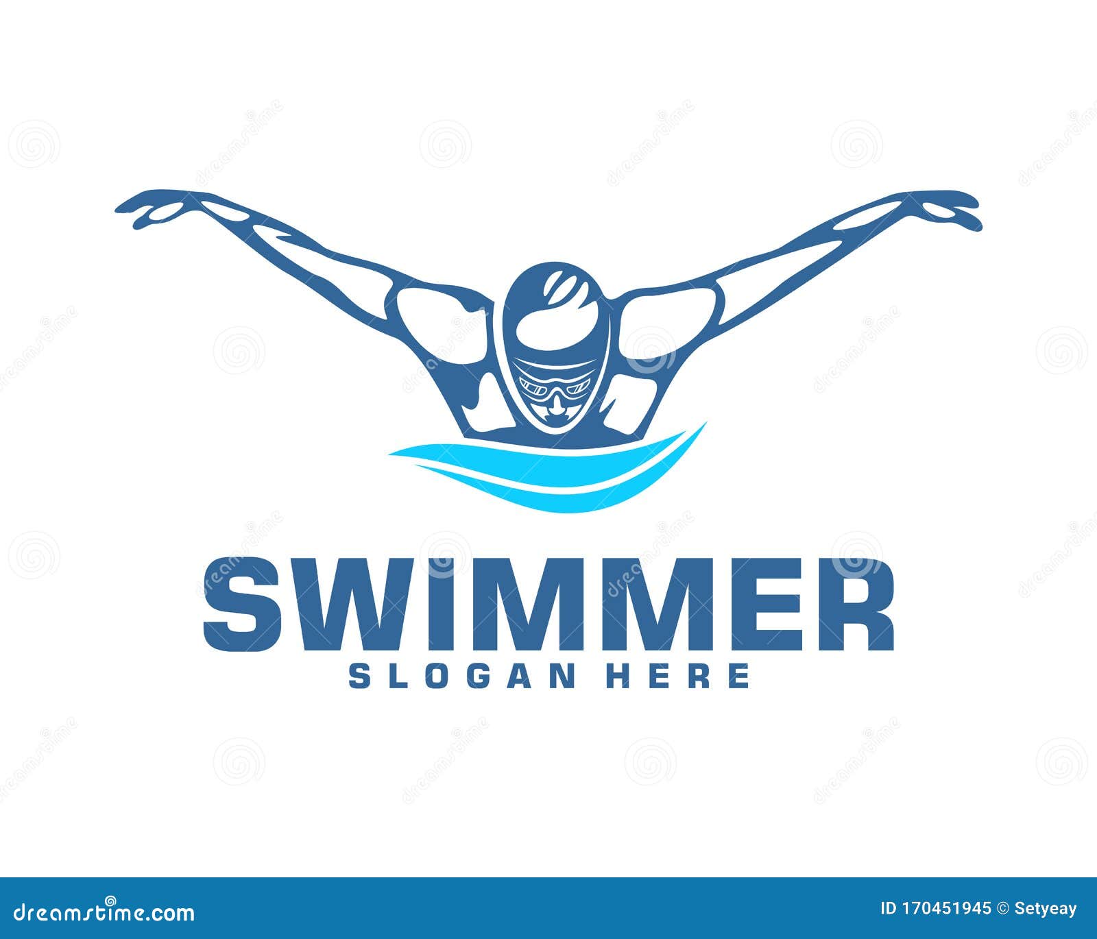 Swimming Logo Designs Vector, Creative Swimmer Logo Vector Stock Vector Illustration of