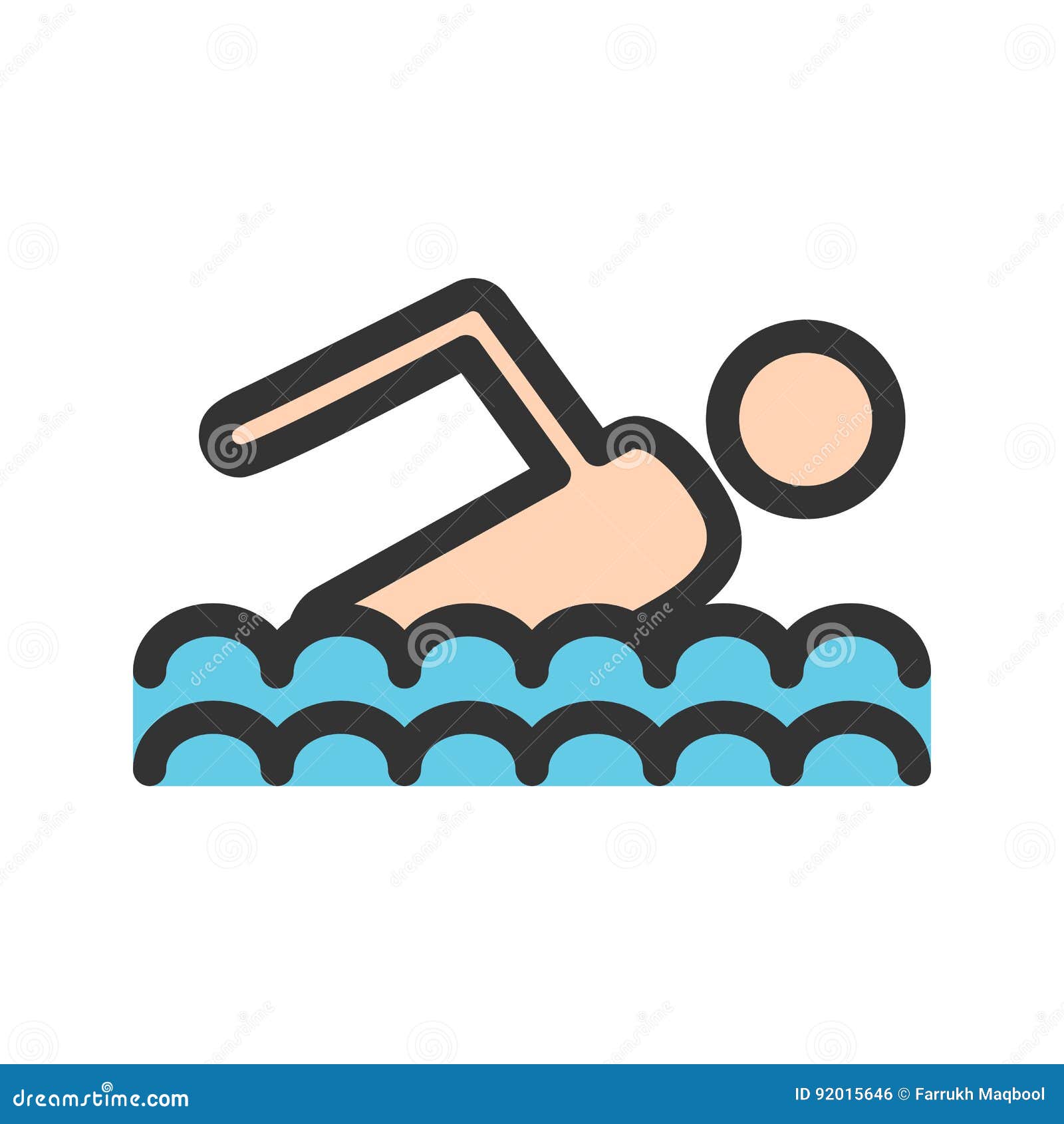 Swimming stock vector. Illustration of swimming, athlete ...