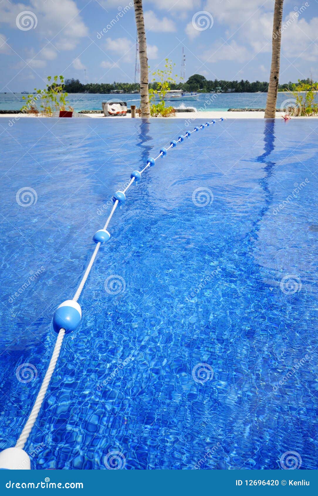 Swimming pool stock photo. Image of hawaii, landscape 12696420