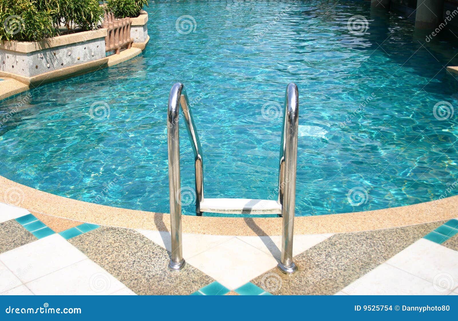 Swimming pool stock photo. Image of vacation, blue, metal 9525754