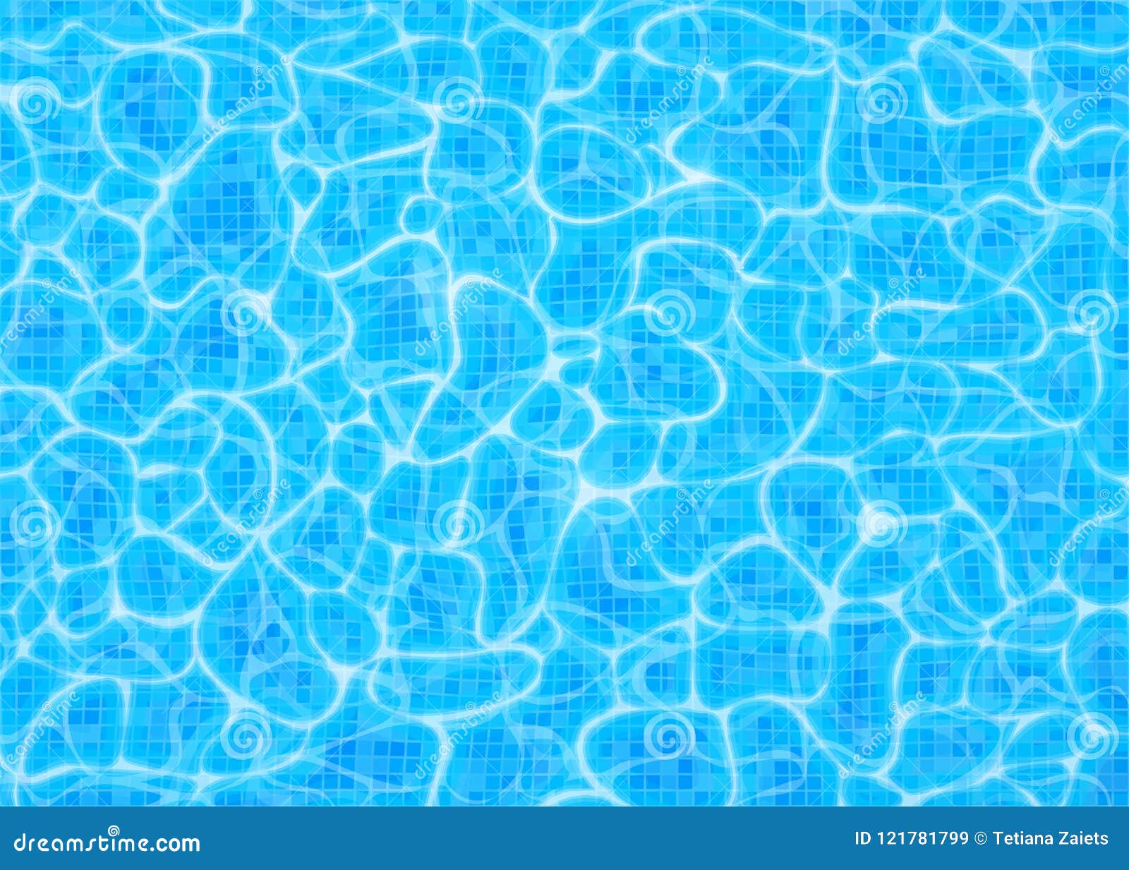 swimming pool bottom  background, ripple and flow with waves. summer aqua water pattern with digital tiles