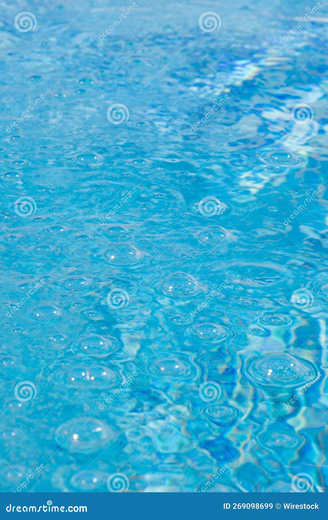Swimming Pool Close Up of Bubbles Blue Stock Image Image of healthy, happy 269098699