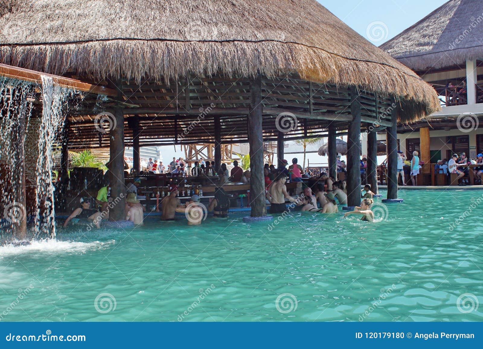 Swimming Pool At The Cruise Ship Port In Costa Maya