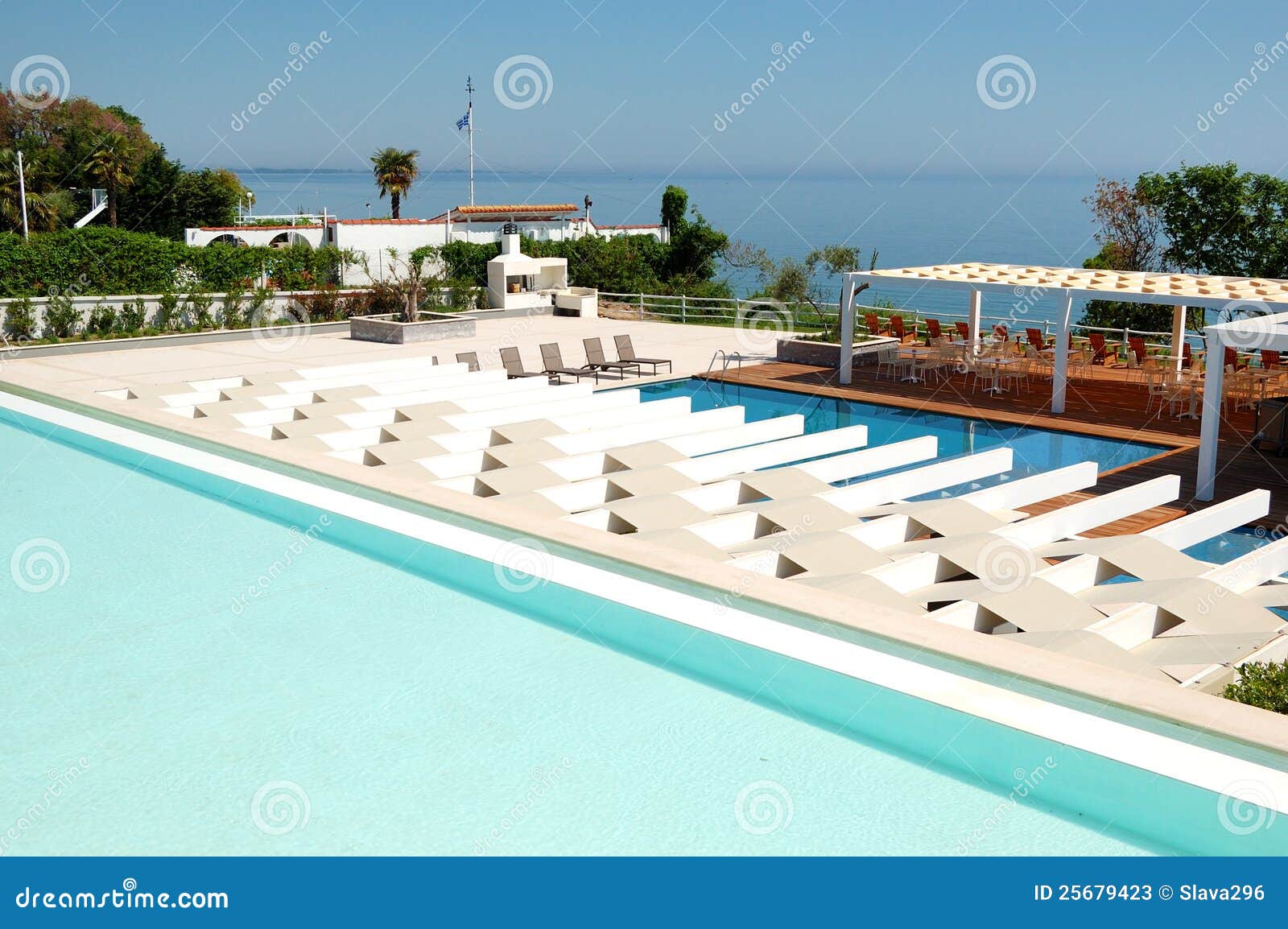 Swimming Pool and Outdoor Restaurant Stock Image Image of hotel