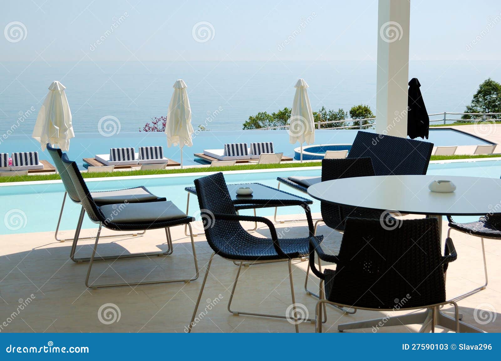 Swimming Pool and Outdoor Restaurant Stock Image Image of luxury