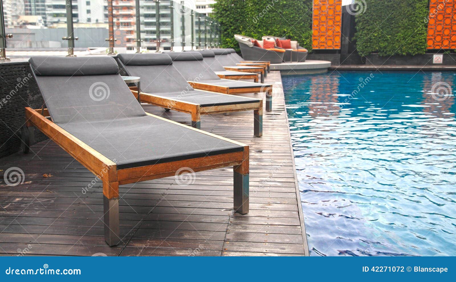 Swimming Pool with Relax Chairs Stock Photo Image of outdoor, brown