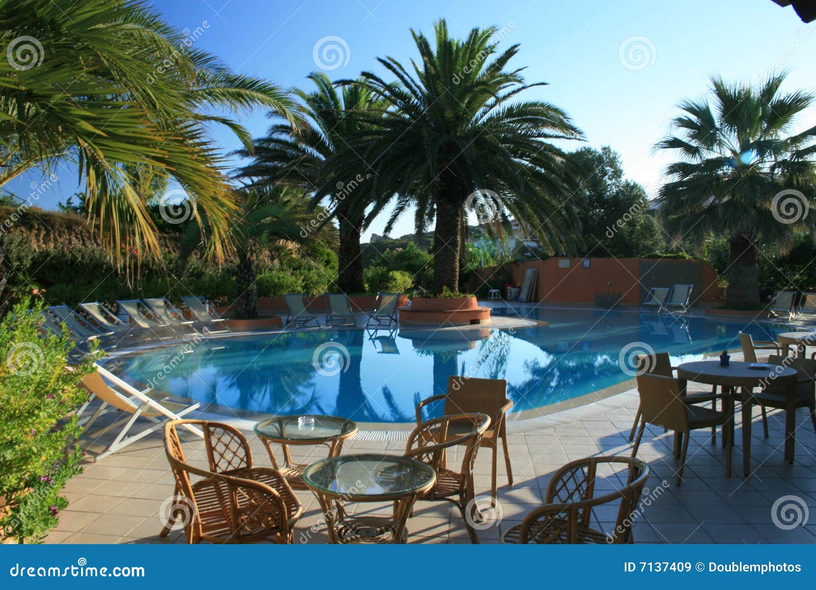 Swimming pool in Sardinia stock image. Image of vacation 7137409