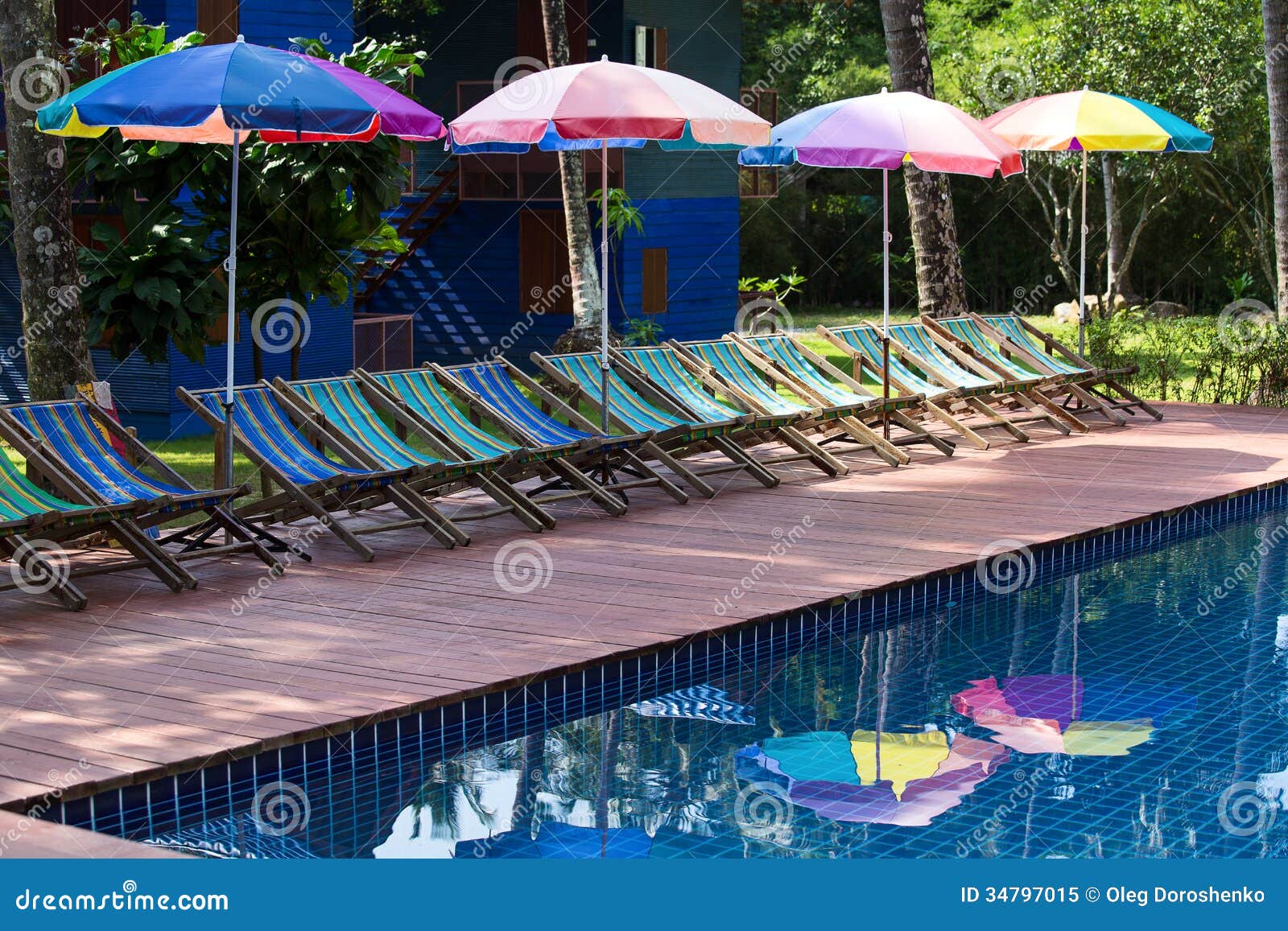 Swimming pool in Thailand stock image. Image of blue 34797015