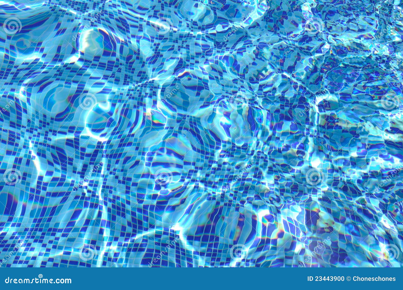 Intense blue swimming pool water texture