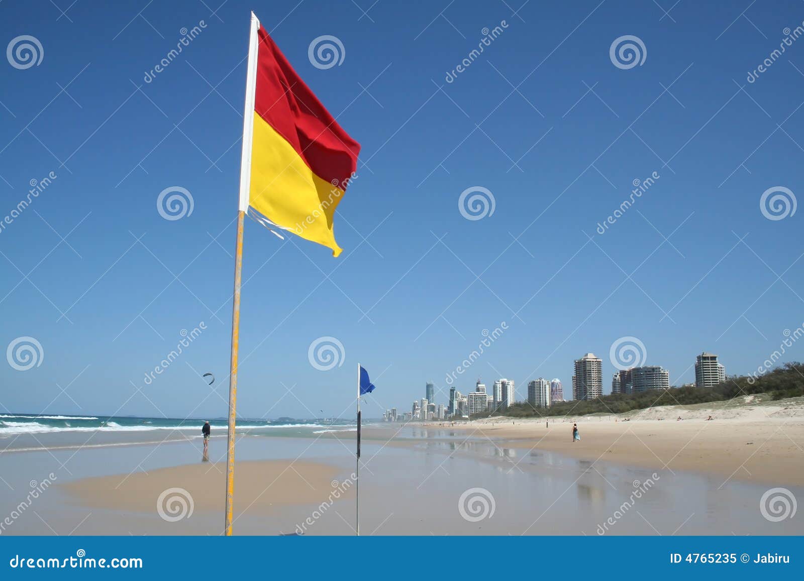 Swimming Safety Flags Gold Coast Stock Image Image of relax, holidays