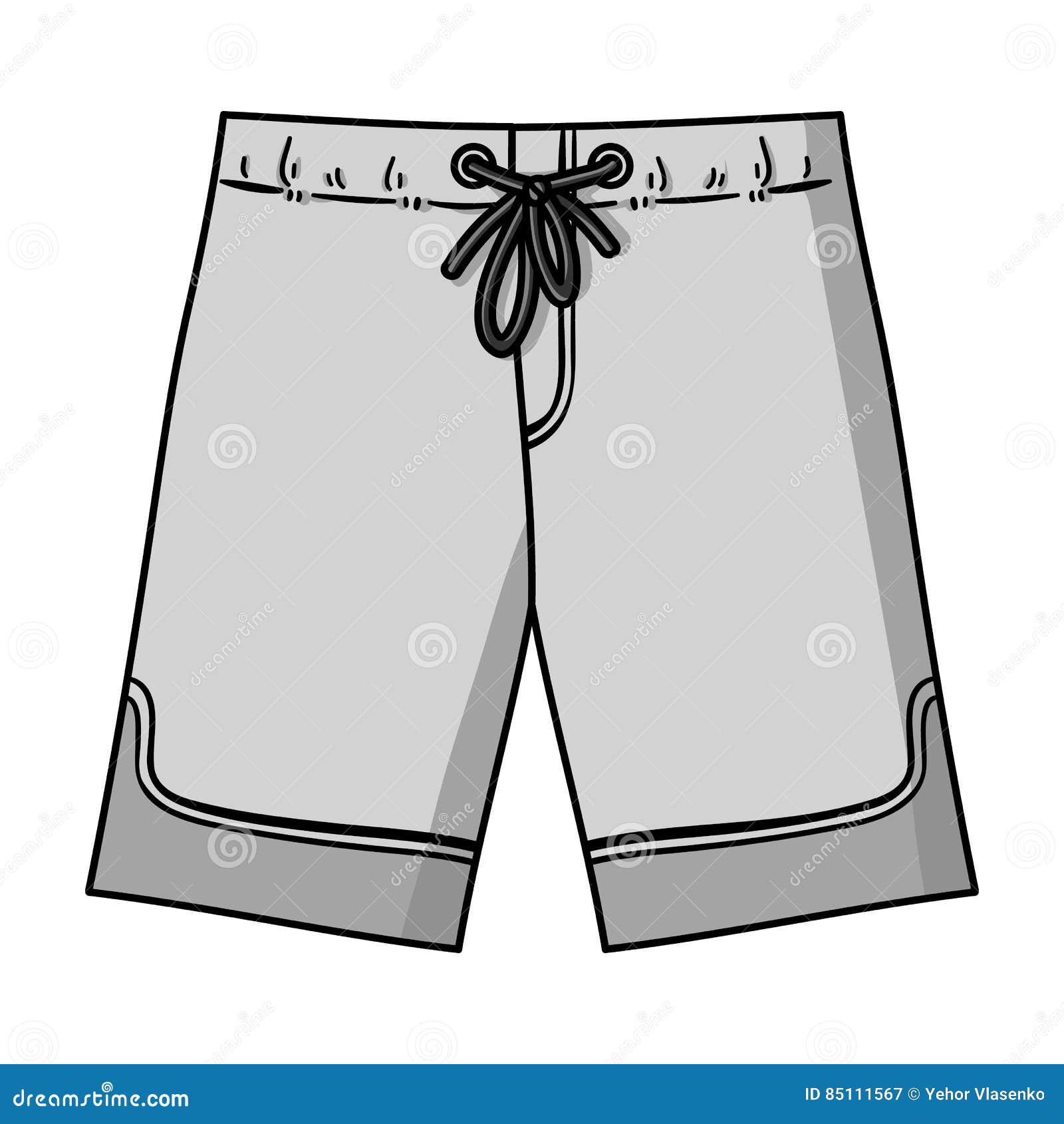 Swimming Trunks Icon In Monochrome Style Isolated On White Background ...