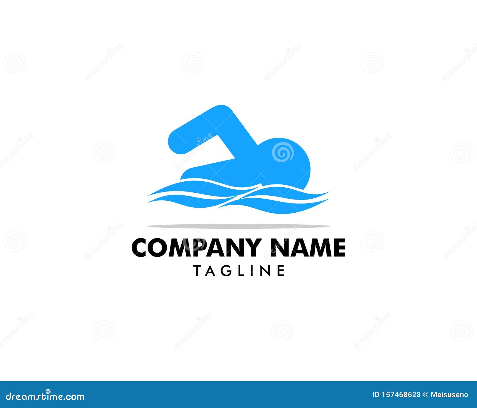 Swimming Water Sport Vector Logo Design Stock Vector Illustration of